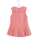 Little Princess World Cute Striped Bowknot  Dress