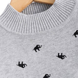 Little Princess World Elephant Pattern Pullover Sweater