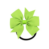 Little Princess World Fashion 1pc Colorful Ribbon Bow Elastic Hair Bands 20 Colors Cute Rope Hair Accessories Gift