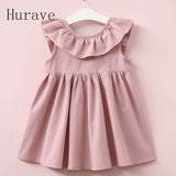 Little Princess World Hurave Summer 2018 New Casual Style Fashion Fly Sleeve Girls Bow Dress Girl Clothing For Children Cute Dresses