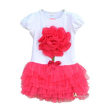 Little Princess World Girl Mesh Dress 2018 New Spring Dresses Children Clothing Princess Dress PinkWool Bow Design 2-8 Years Girl Clothes Dress