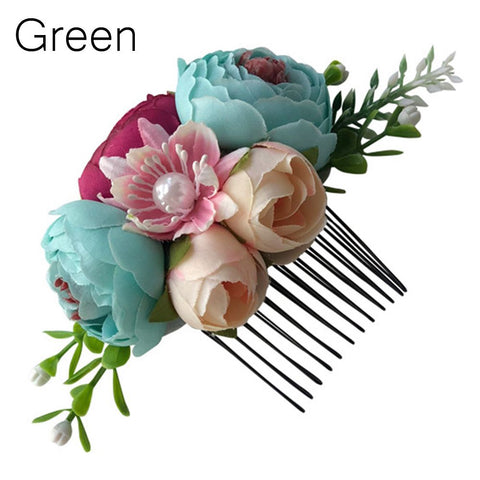 Little Princess World Artificial Flower Leaves Hair Clips