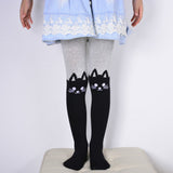 Little Princess World DreamShining Cartoon Cat Patchwork  Tights