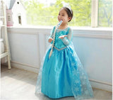 Little Princess World Girls Elsa Dress Costume Princess Anna Dresses Cosplay Party Summer Baby Kids Children Fancy Baby Girl Clothes elza vestidos