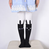 Little Princess World DreamShining Cartoon Cat Patchwork  Tights