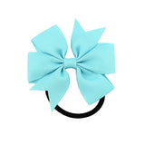 Little Princess World Fashion 1pc Colorful Ribbon Bow Elastic Hair Bands 20 Colors Cute Rope Hair Accessories Gift