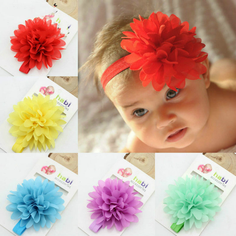 Little Princess World Elastic Flower Hairband