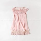 Little Princess World Chiffon Party Prom Pearl Dress