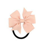 Little Princess World Fashion 1pc Colorful Ribbon Bow Elastic Hair Bands 20 Colors Cute Rope Hair Accessories Gift