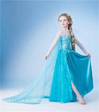 Little Princess World Girls Elsa Dress Costume Princess Anna Dresses Cosplay Party Summer Baby Kids Children Fancy Baby Girl Clothes elza vestidos